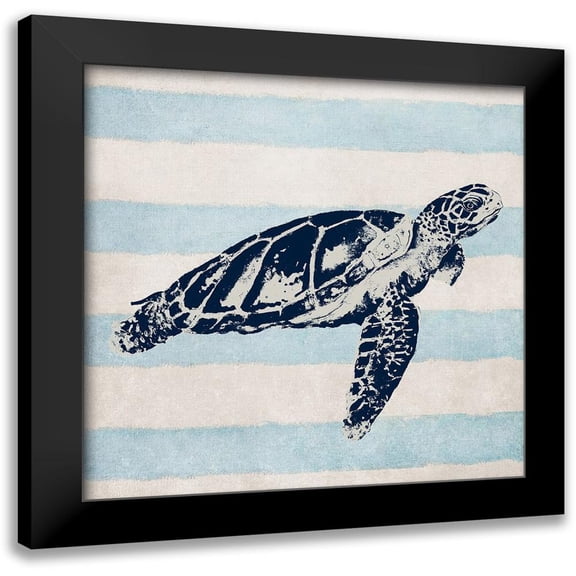Pinto, Patricia 12x12 Black Modern Framed Museum Art Print Titled - Surf Side Striped III