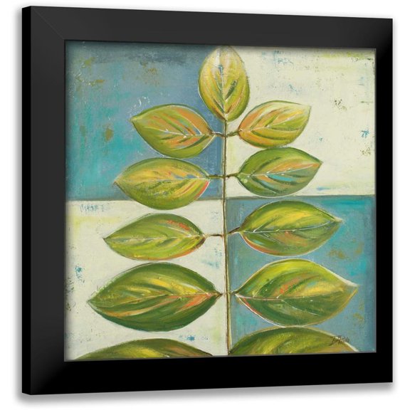 Pinto, Patricia 12x12 Black Modern Framed Museum Art Print Titled - The Green Compliment I