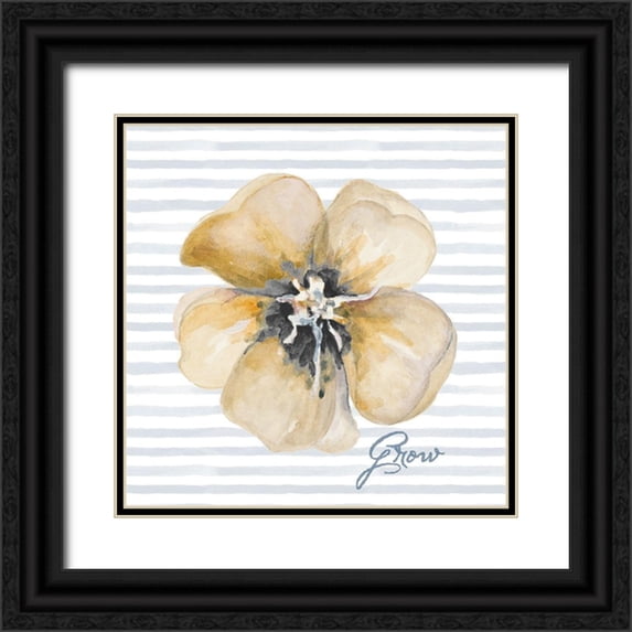 Pinto, Patricia 12x12 Black Ornate Wood Framed with Double Matting Museum Art Print Titled - Blossom and Grow II