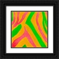 thumbnail image 1 of Pinto, Patricia 12x12 Black Ornate Wood Framed with Double Matting Museum Art Print Titled - Psychedelic Zebra Print I, 1 of 4
