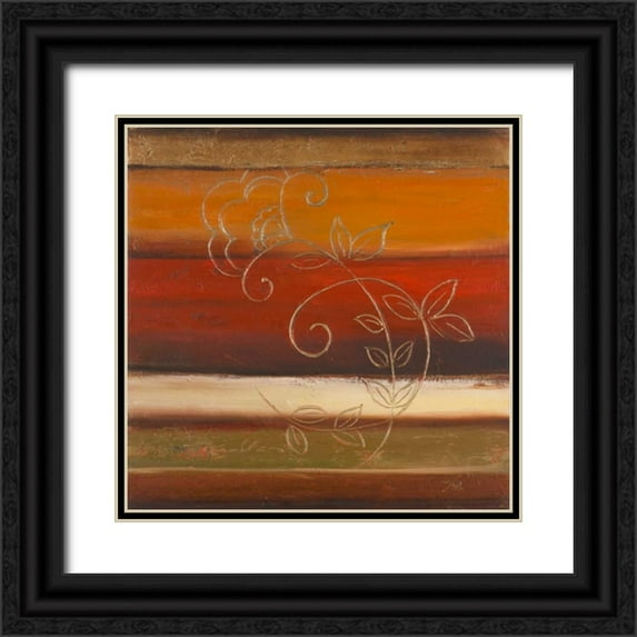 Pinto, Patricia 12x12 Black Ornate Wood Framed with Double Matting Museum Art Print Titled - Sunset Fantasy I