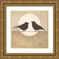 thumbnail image 1 of Pinto, Patricia 12x12 Gold Ornate Wood Framed with Double Matting Museum Art Print Titled - Birdies II, 1 of 4