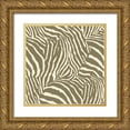 thumbnail image 1 of Pinto, Patricia 12x12 Gold Ornate Wood Framed with Double Matting Museum Art Print Titled - Cream Zebra Print, 1 of 4