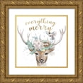 thumbnail image 1 of Pinto, Patricia 12x12 Gold Ornate Wood Framed with Double Matting Museum Art Print Titled - Everything Merry, 1 of 4