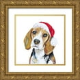 thumbnail image 1 of Pinto, Patricia 12x12 Gold Ornate Wood Framed with Double Matting Museum Art Print Titled - Holiday Dog I, 1 of 4