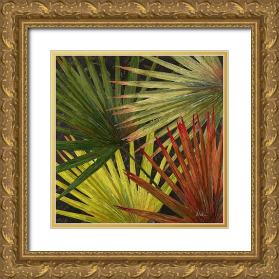 Pinto, Patricia 12x12 Gold Ornate Wood Framed with Double Matting Museum Art Print Titled - New Organic I