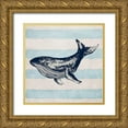 thumbnail image 1 of Pinto, Patricia 12x12 Gold Ornate Wood Framed with Double Matting Museum Art Print Titled - Surf Side Stripe IV, 1 of 4