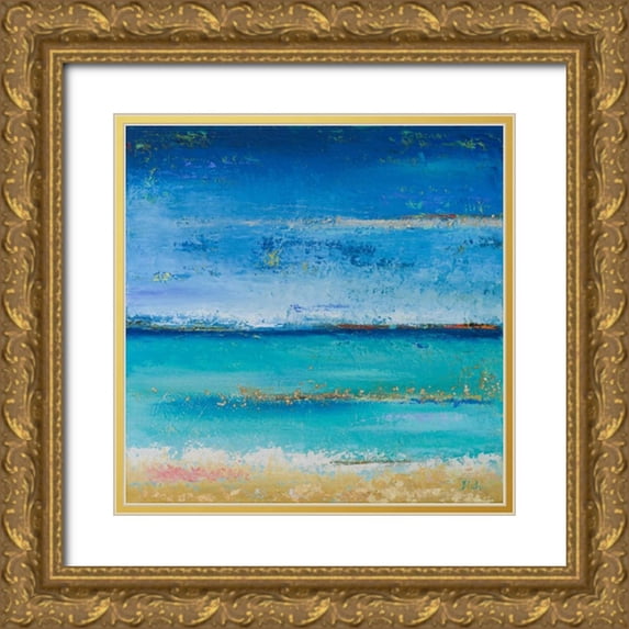 Pinto, Patricia 12x12 Gold Ornate Wood Framed with Double Matting Museum Art Print Titled - The Sea