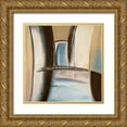 thumbnail image 1 of Pinto, Patricia 12x12 Gold Ornate Wood Framed with Double Matting Museum Art Print Titled - Time Flies on Blue II, 1 of 4