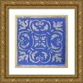 thumbnail image 1 of Pinto, Patricia 12x12 Gold Ornate Wood Framed with Double Matting Museum Art Print Titled - Violet Mosaic, 1 of 4