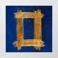 thumbnail image 1 of Pinto, Patricia 12x12 White Modern Wood Framed Museum Art Print Titled - Gold Rectangle on Blue, 1 of 4