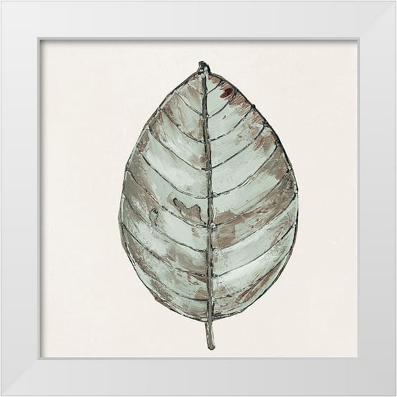 Pinto, Patricia 12x12 White Modern Wood Framed Museum Art Print Titled - Neutral New Leaf I