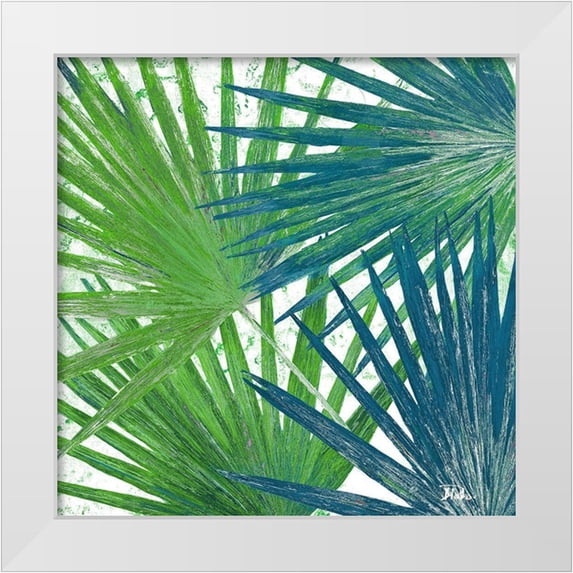 Pinto, Patricia 12x12 White Modern Wood Framed Museum Art Print Titled - Organic Blue Green I