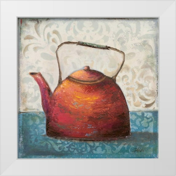 Pinto, Patricia 12x12 White Modern Wood Framed Museum Art Print Titled - Red Pots I