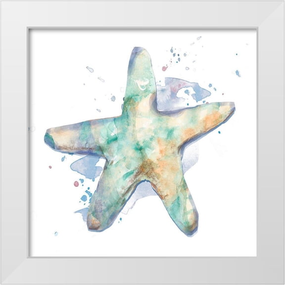 Pinto, Patricia 12x12 White Modern Wood Framed Museum Art Print Titled - Sun Sand Surf Splash I