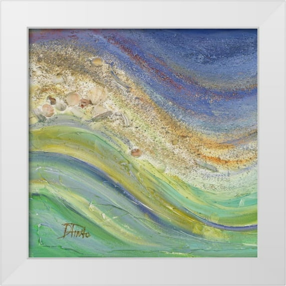 Pinto, Patricia 12x12 White Modern Wood Framed Museum Art Print Titled - The Sea I