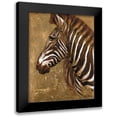 thumbnail image 1 of Pinto, Patricia 12x14 Black Modern Framed Museum Art Print Titled - Gold Zebra, 1 of 5