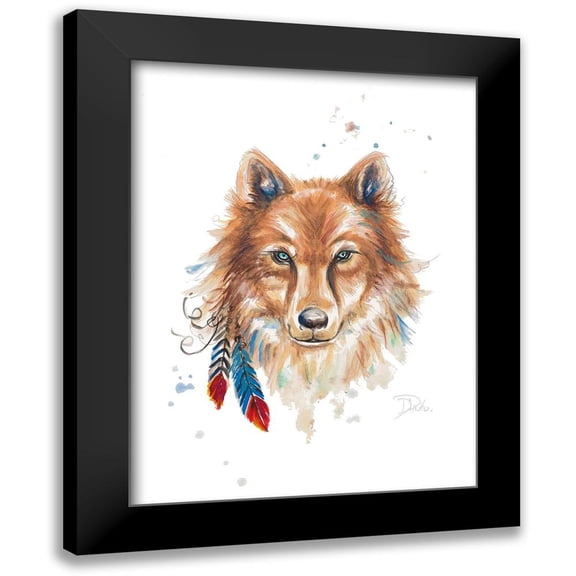 Pinto, Patricia 12x14 Black Modern Framed Museum Art Print Titled - Indigenous Wolf