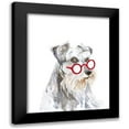 thumbnail image 1 of Pinto, Patricia 12x14 Black Modern Framed Museum Art Print Titled - Schnauzer Dog with Glasses, 1 of 5