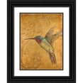 thumbnail image 1 of Pinto, Patricia 12x14 Black Ornate Wood Framed with Double Matting Museum Art Print Titled - Golden Hummingbird II, 1 of 4