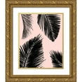 thumbnail image 1 of Pinto, Patricia 12x14 Gold Ornate Wood Framed with Double Matting Museum Art Print Titled - Barú Palm Pattern on Blush II, 1 of 4