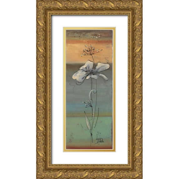 Pinto, Patricia 12x24 Gold Ornate Wood Framed with Double Matting Museum Art Print Titled - Spring Flowers II