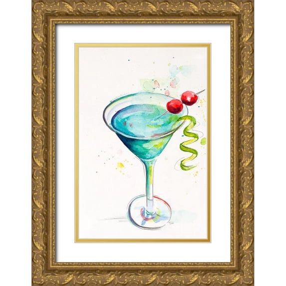 Pinto, Patricia 13x18 Gold Ornate Wood Framed with Double Matting Museum Art Print Titled - Cocktail II