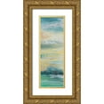 thumbnail image 1 of Pinto, Patricia 13x32 Gold Ornate Wood Framed with Double Matting Museum Art Print Titled - Misty Morning Panel I, 1 of 4