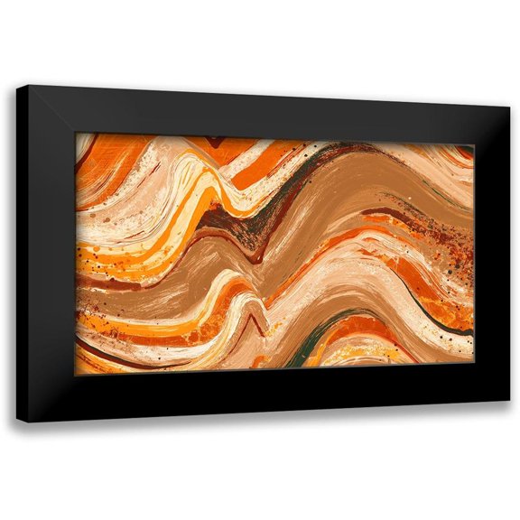 Pinto, Patricia 14x10 Black Modern Framed Museum Art Print Titled - New Concept Orange Abstract