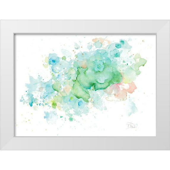 Pinto, Patricia 14x11 White Modern Wood Framed Museum Art Print Titled - The Wet Flowers