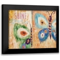 thumbnail image 1 of Pinto, Patricia 14x12 Black Modern Framed Museum Art Print Titled - Ikat Flutter Shine, 1 of 5