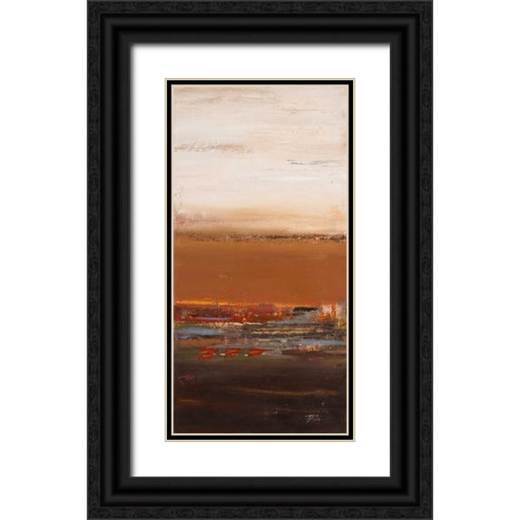 Pinto, Patricia 14x24 Black Ornate Wood Framed with Double Matting Museum Art Print Titled - Night is Coming I