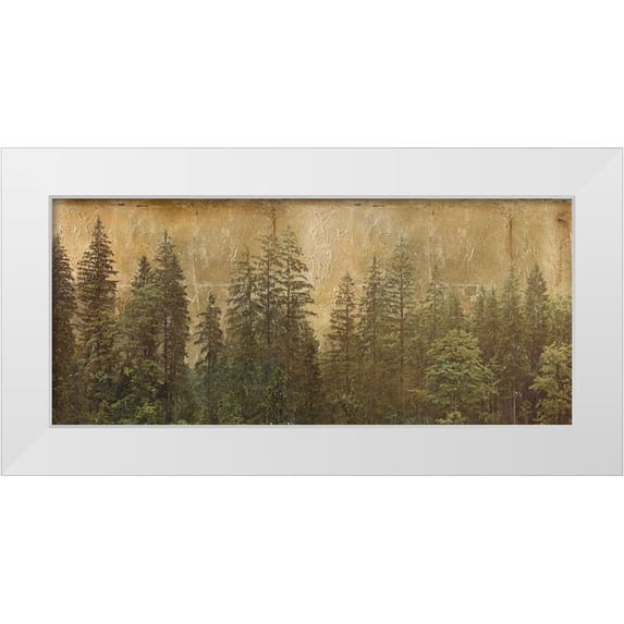Pinto, Patricia 14x8 White Modern Wood Framed Museum Art Print Titled - Golden Forest