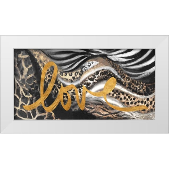 Pinto, Patricia 14x9 White Modern Wood Framed Museum Art Print Titled - African Touch Love
