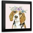 thumbnail image 1 of Pinto, Patricia 15x15 Black Modern Framed Museum Art Print Titled - Flower Crown Pet I, 1 of 5