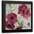thumbnail image 1 of Pinto, Patricia 15x15 Black Modern Framed Museum Art Print Titled - Gray and Plum Florals I, 1 of 5
