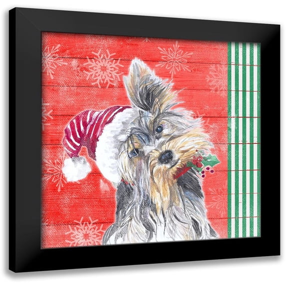 Pinto, Patricia 15x15 Black Modern Framed Museum Art Print Titled - Holiday Puppy III