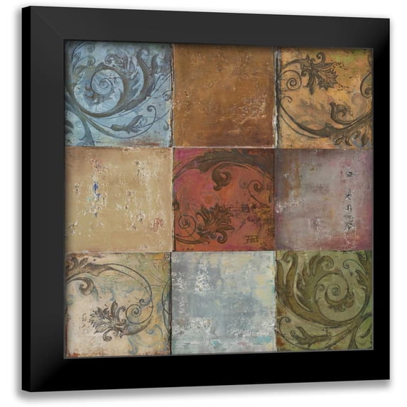 Pinto, Patricia 15x15 Black Modern Framed Museum Art Print Titled - Moroccan Patch II