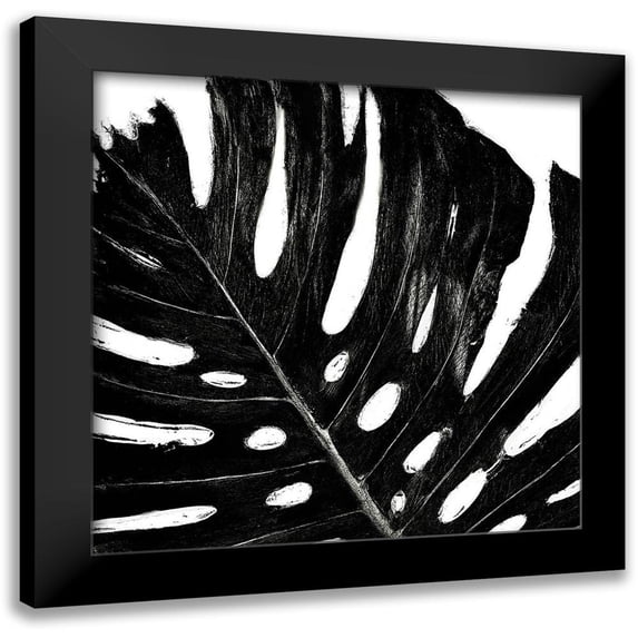 Pinto, Patricia 15x15 Black Modern Framed Museum Art Print Titled - Organic Black Leaf I