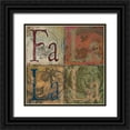 thumbnail image 1 of Pinto, Patricia 15x15 Black Ornate Wood Framed with Double Matting Museum Art Print Titled - FA LA LA LA, 1 of 4