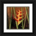 thumbnail image 1 of Pinto, Patricia 15x15 Black Ornate Wood Framed with Double Matting Museum Art Print Titled - Heliconias En Naranja II, 1 of 4