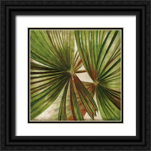 Pinto, Patricia 15x15 Black Ornate Wood Framed with Double Matting Museum Art Print Titled - La Palmera IV