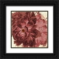 thumbnail image 1 of Pinto, Patricia 15x15 Black Ornate Wood Framed with Double Matting Museum Art Print Titled - Marsala Peonies Square I, 1 of 4
