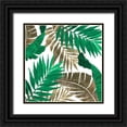 thumbnail image 1 of Pinto, Patricia 15x15 Black Ornate Wood Framed with Double Matting Museum Art Print Titled - Modern Jungle Leaves Close Up I, 1 of 4