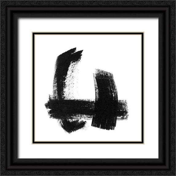 Pinto, Patricia 15x15 Black Ornate Wood Framed with Double Matting Museum Art Print Titled - New Black Signs II