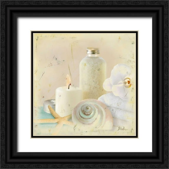 Pinto, Patricia 15x15 Black Ornate Wood Framed with Double Matting Museum Art Print Titled - Silver Bath I