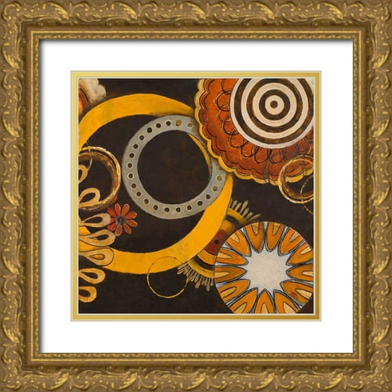 Pinto, Patricia 15x15 Gold Ornate Wood Framed with Double Matting Museum Art Print Titled - Galactic II