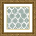 thumbnail image 1 of Pinto, Patricia 15x15 Gold Ornate Wood Framed with Double Matting Museum Art Print Titled - Gray Ikat II, 1 of 4