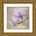 thumbnail image 1 of Pinto, Patricia 15x15 Gold Ornate Wood Framed with Double Matting Museum Art Print Titled - Magnolia on Silver Leaf I, 1 of 4