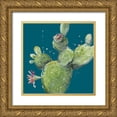 thumbnail image 1 of Pinto, Patricia 15x15 Gold Ornate Wood Framed with Double Matting Museum Art Print Titled - Natural Desert Cactus On Blue I, 1 of 4